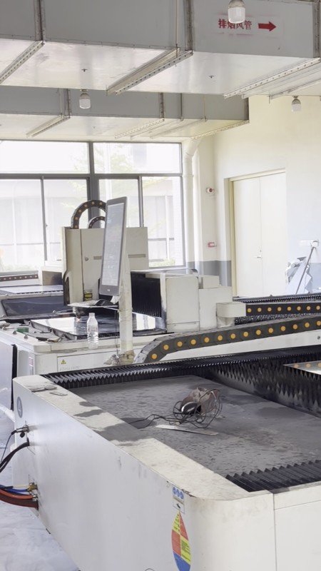 CNC laser cutting machine in our workshop